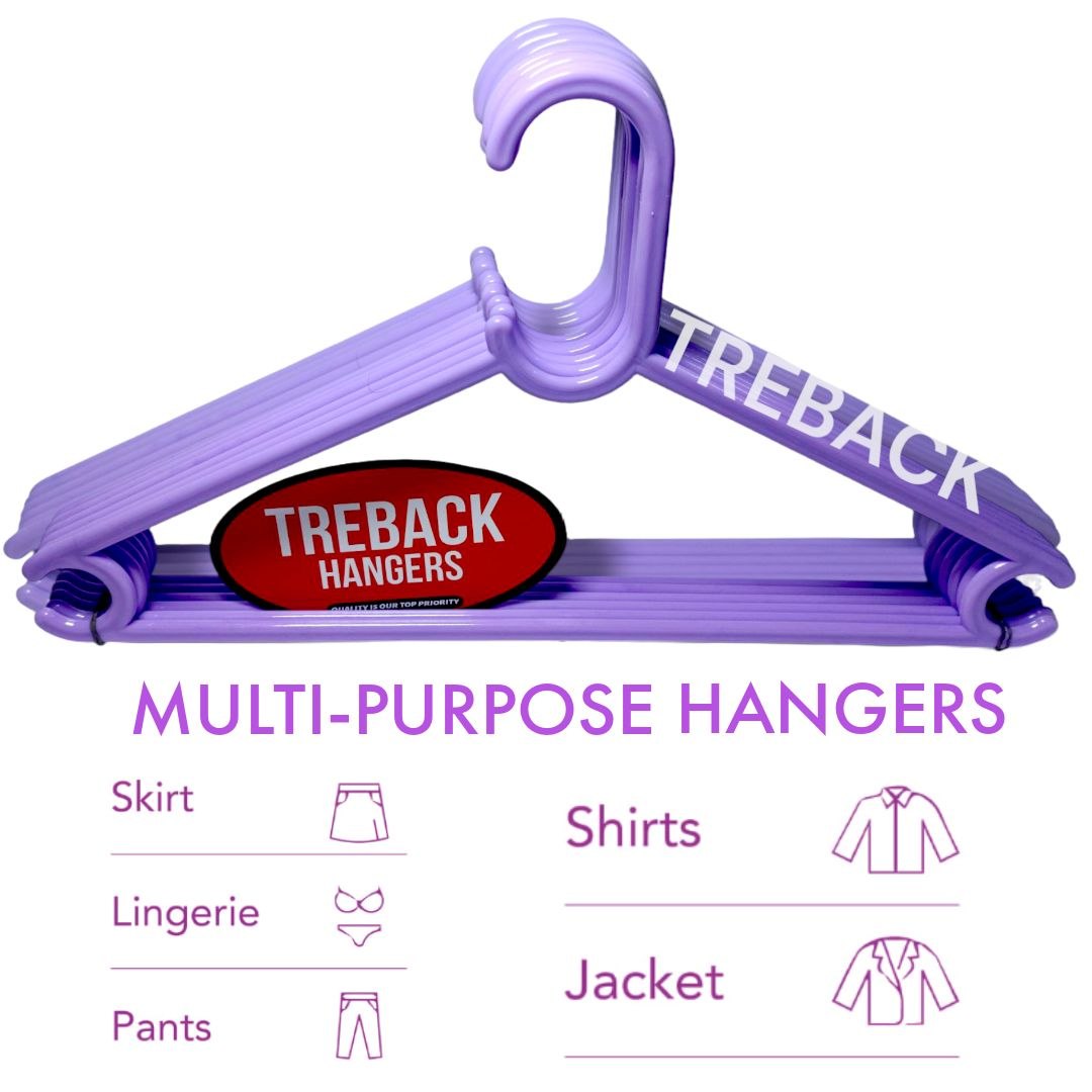 Plastic hangers for clothes pack of 24