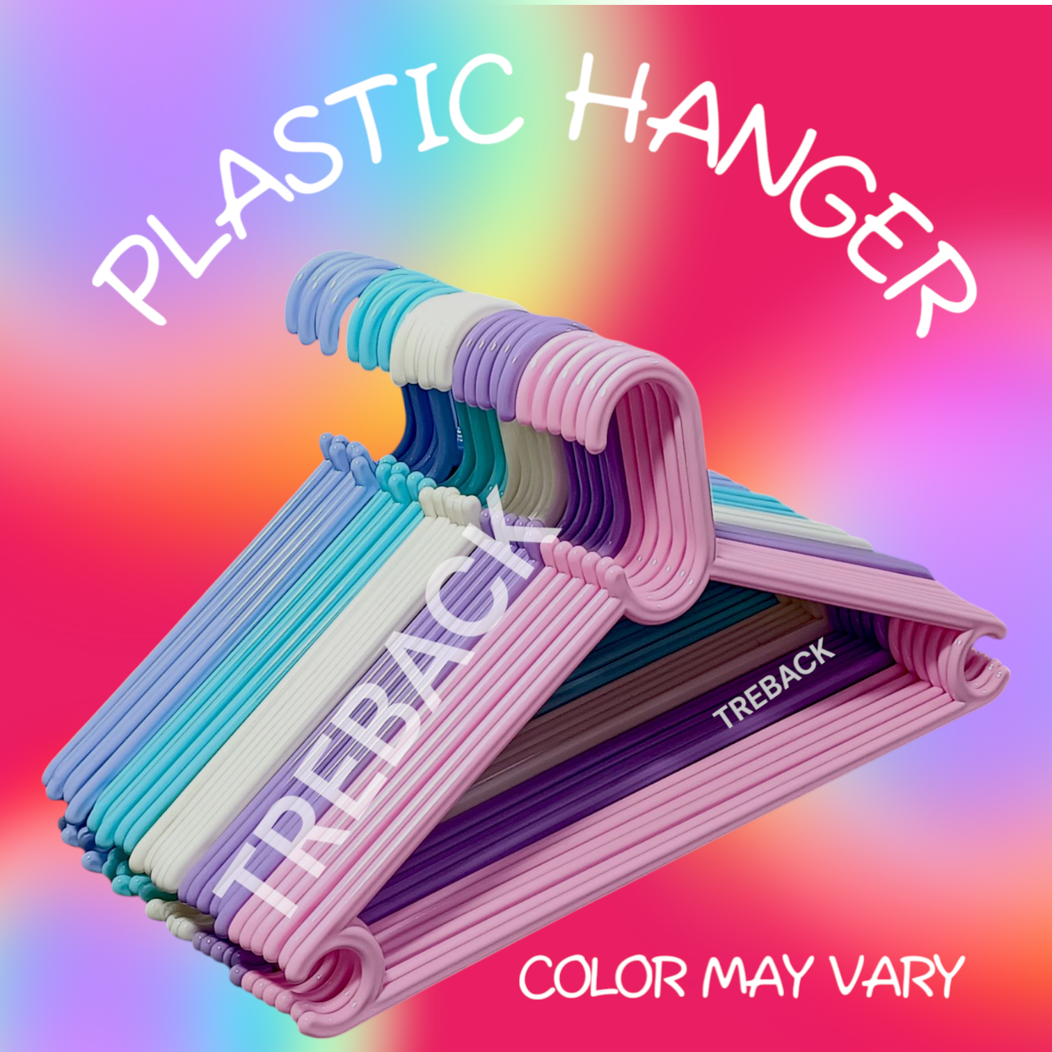 Plastic hangers for clothes pack of 24